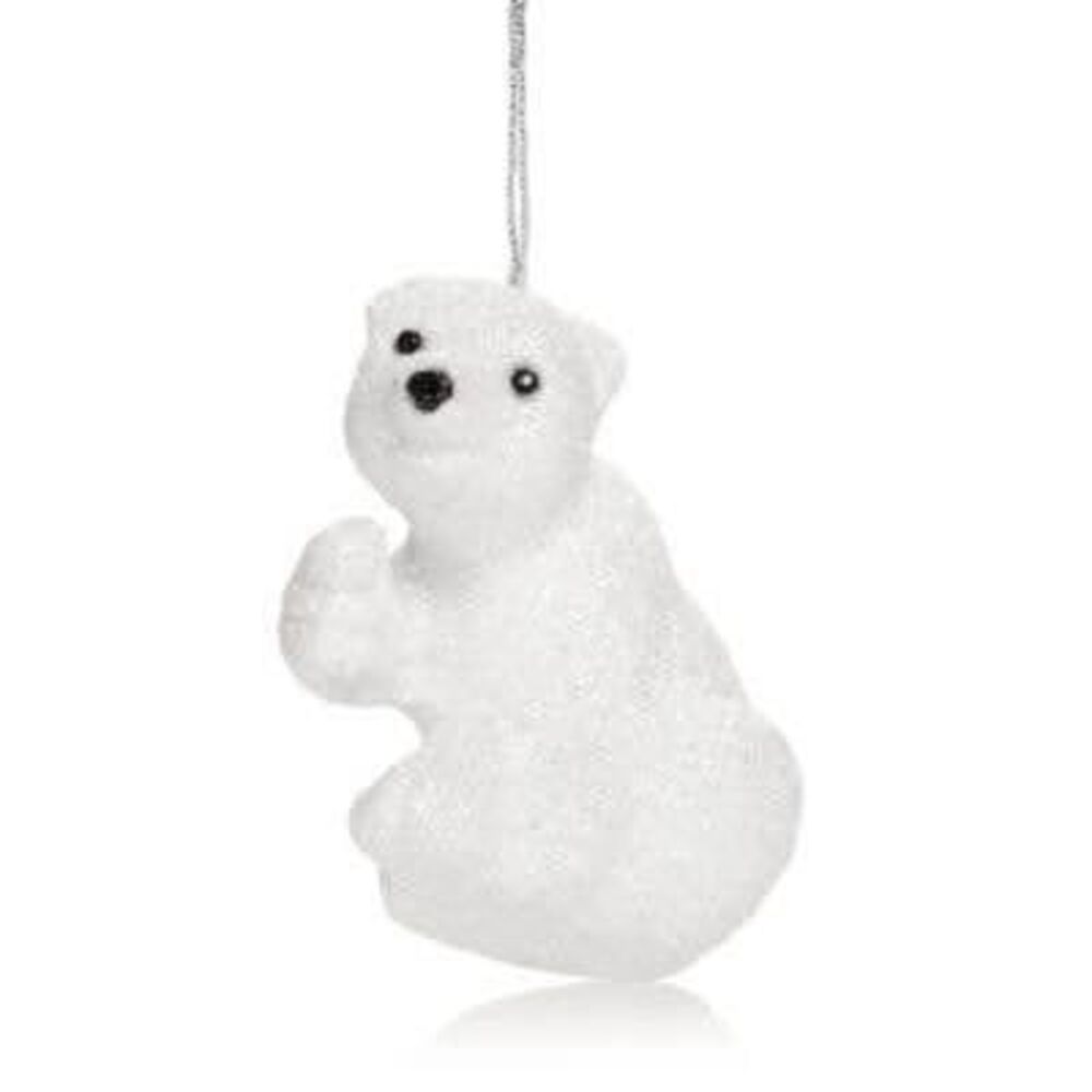 Bloomingdale's Glitter Polar Bear Ornament